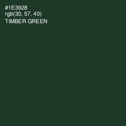 #1E3928 - Timber Green Color Image